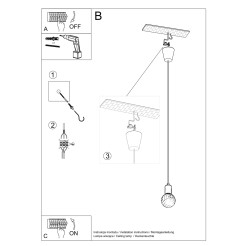 Lampa wisząca DIEGO 1 pomarańczowy