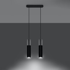 Lampa wisząca BORGIO 2 czarny