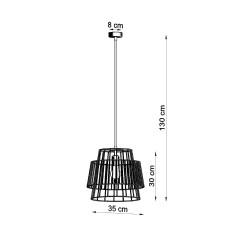 Lampa wisząca GATE czarny