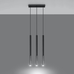 Lampa wisząca MOZAICA 3L czarny/chrom