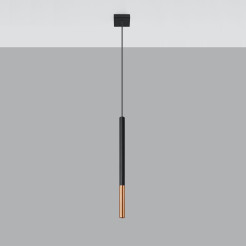 Lampa wisząca MOZAICA 1 czarny/miedź