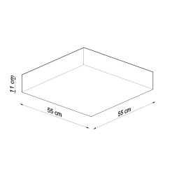 Plafon HORUS 55 czarny