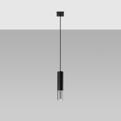 Lampa wisząca LOOPEZ 1 czarny/chrom
