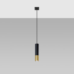 Lampa wisząca LOOPEZ 1 czarny/złoty