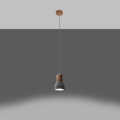 Lampa wisząca QUBIC szara