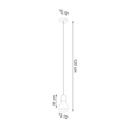 Lampa wisząca QUBIC szara