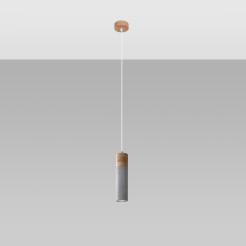 Lampa wisząca ZANE 1 szara
