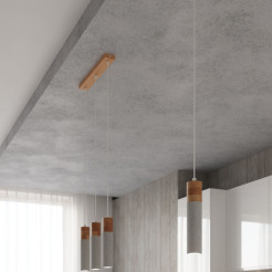 Lampa wisząca ZANE 3 szara