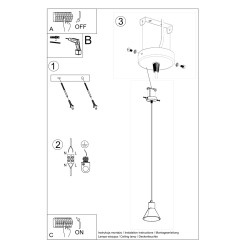 Lampa wisząca TALEJA 1 biała [E27]