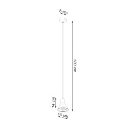 Lampa wisząca TAZILA 1 czarna [ES111]