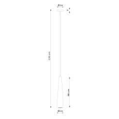 Lampa wisząca SULA 1 naturalne drewno