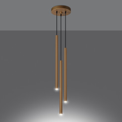 Lampa wisząca PASTELO 3P złota
