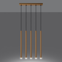 Lampa wisząca PASTELO 5L złota