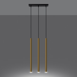 Lampa Wisząca PASTELO 3L złoty połysk