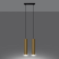 Lampa Wisząca LAGOS 2 złoty połysk