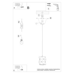 Lampa wisząca ceramiczna GOBI