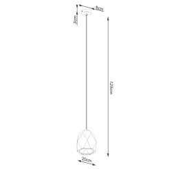 Lampa wisząca ceramiczna MINT