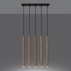 Lampa wisząca PASTELO 5L drewno