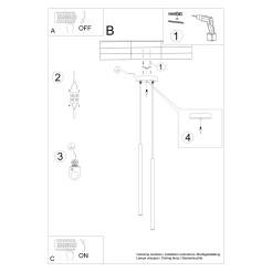 Lampa wisząca PASTELO 2 złota