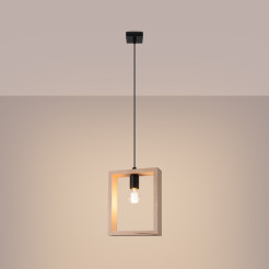 Lampa wisząca ARIES naturalne drewno
