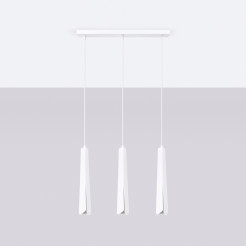 Lampa wisząca PRYSM 3L biała