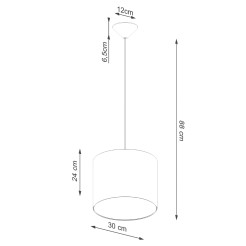 Lampa wisząca NOVA 30 biała