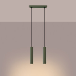 Lampa wisząca LAGOS 2 zielona oliwka