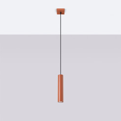 Lampa wisząca LAGOS 1 ochra czerwona