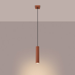 Lampa wisząca LAGOS 1 ochra czerwona