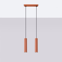 Lampa wisząca LAGOS 2 ochra czerwona