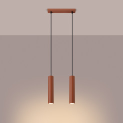 Lampa wisząca LAGOS 2 ochra czerwona