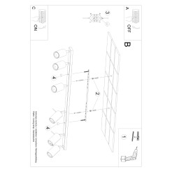 Plafon RING 6L beżowy