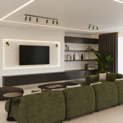 Plafon RING 3L zielony oliwkowy