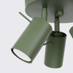 Plafon RING 3P zielony oliwkowy