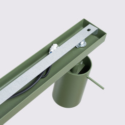 Plafon RING 6L zielony oliwkowy
