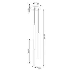 Lampa wisząca PASTELO 3P beżowa