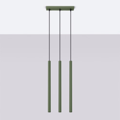 Lampa wisząca PASTELO 3 zielona oliwka