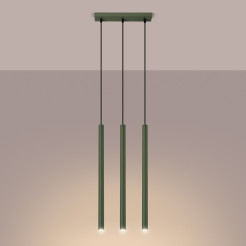 Lampa wisząca PASTELO 3 zielona oliwka