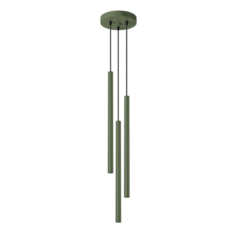 Lampa wisząca PASTELO 3P zielona oliwka