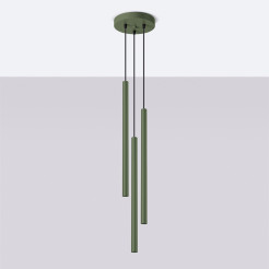 Lampa wisząca PASTELO 3P zielona oliwka