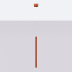 Lampa wisząca PASTELO 1 ochra czerwona