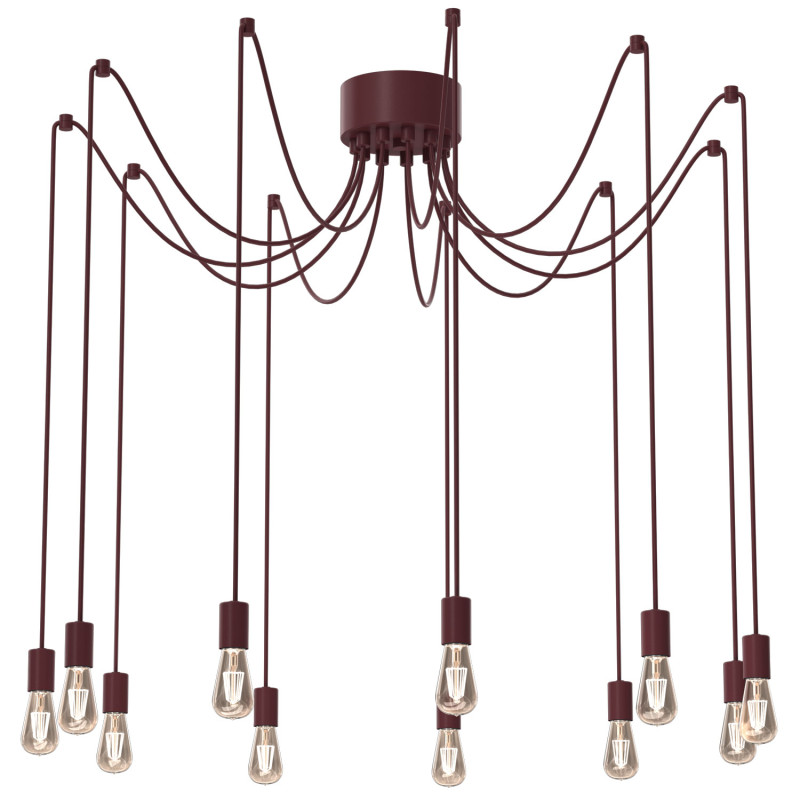żyrandol  (2.5 m cable) burgundy 11xE27 4651