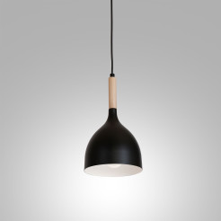 żyrandol Noak black/natural wood 1xE27 01191