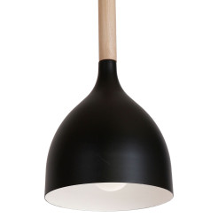 żyrandol listwa Noak black/natural wood 3xE27 01193