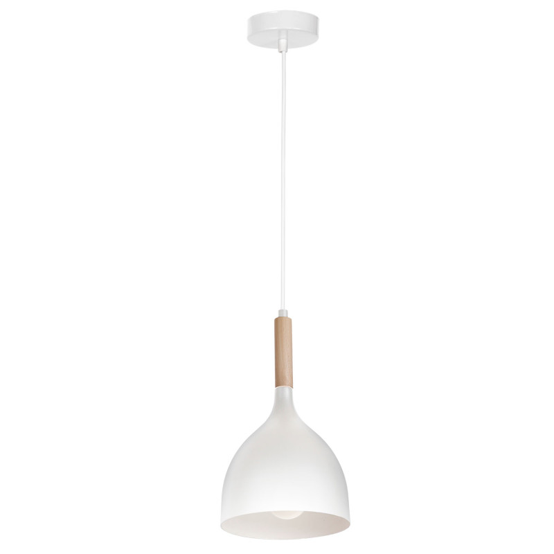 żyrandol Noak white/natural wood 1xE27 01194