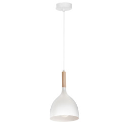 żyrandol Noak white/natural wood 1xE27 01194