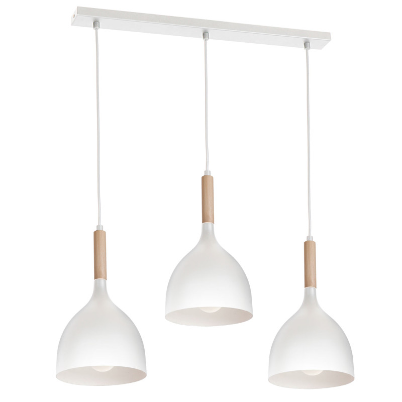 żyrandol listwa Noak white/natural wood 3xE27 01196