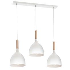 żyrandol listwa Noak white/natural wood 3xE27 01196
