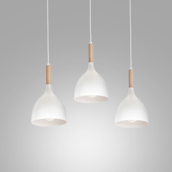 żyrandol listwa Noak white/natural wood 3xE27 01196
