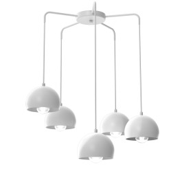 żyrandol  (metal shade dia 150 mm) white 5xE27 01213